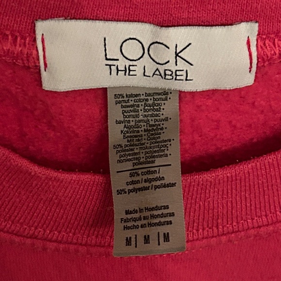 Women's Pink Malibu Hot Pink Crewneck Sweatshirt, size M - Picture 3 of 4